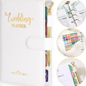 NEW Wedding Planner with 5 Tabbed Sections & Leather Cover & 5 Inner Pocket